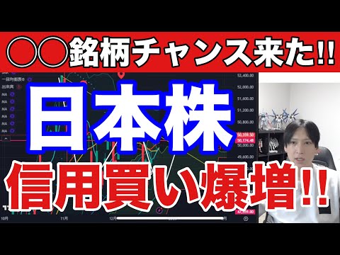 12/24【日本株信用買い急増‼️日経平均2017年に動き類似か】ドル円155円に下落。〇〇銘柄急騰でチャンス‼️米国… サムネイル