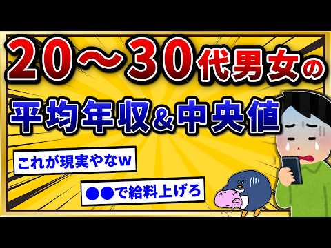 令和の20代30代の平均年収と中央値(男女別)が低すぎる件w 本気で給料を上げる方法考えようぜw【2chお金や投資スレ】 サムネイル