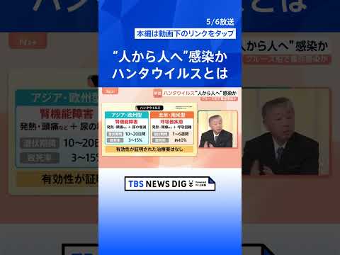 “ヒトからヒトへ”感染か　ハンタウイルスで3人死亡　致死率約40％の型も…日本での流行リスクは【Nスタ解説】｜TBS… サムネイル