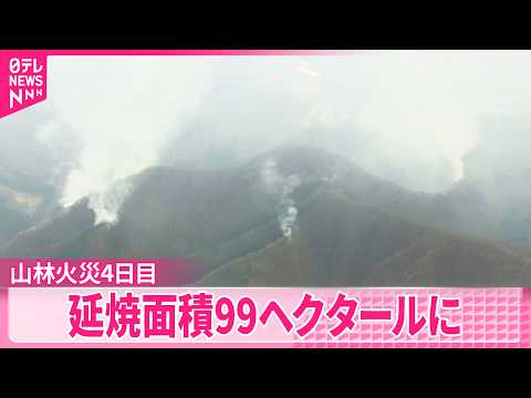 【山林火災4日目】群馬・上野村  鎮火のめどたたず  延焼面積99ヘクタールに
