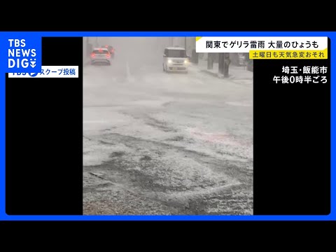 関東各地でゲリラ雷雨…埼玉では大量のひょうも　土曜日も関東から北海道にかけて雷雨のおそれ…天気急変に注意【news23… サムネイル