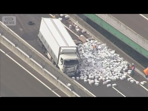 トラック分離帯衝突　“卵の箱”が散乱　宮城・多賀城市【スーパーJチャンネル】(2026年6月9日)
