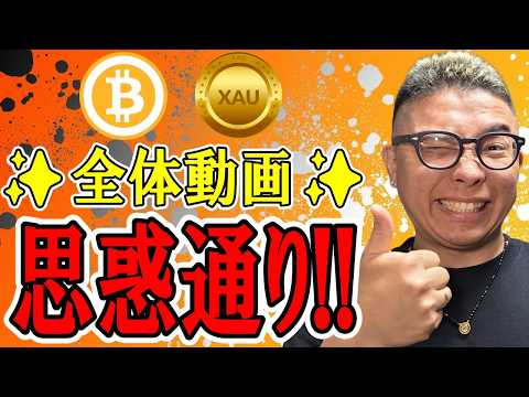 ✨全体動画✨思惑通りの値動き！！今後の目線を共有します！！【 仮想通貨 & GOLD(XAU) チャート分析】 ビット… サムネイル