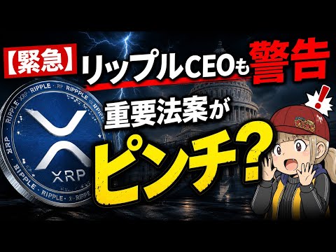 【緊急・リップルCEOも警告】重要法案がピンチ？銀行側の反発と今後の展開について解説！ サムネイル