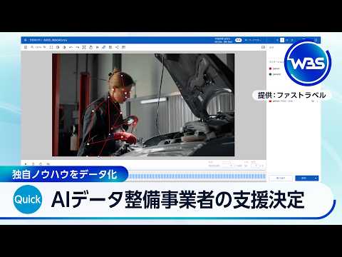 AIデータ整備事業者の支援決定 独自ノウハウをデータ化【WBS】 サムネイル