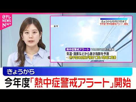 【今年度｢熱中症警戒アラート｣開始】22日から  ｢特別警戒アラート｣は運用基準見直し  10月21日まで サムネイル