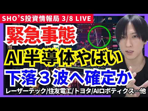 【日経先物1200円急落！VIX急騰…日経平均ついに暴落5波？バーゲンセールか】トヨタ/アドバンテスト/東京エレク/レ… サムネイル