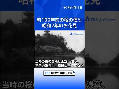 約100年前の桜の便り　昭和2年のお花見｜TBS NEWS DIG shorts