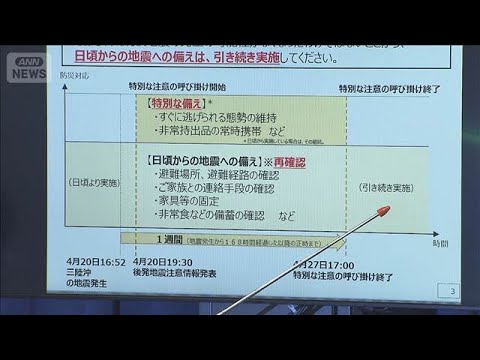 気象庁「注意の対象ではない」北海道で最大震度5強　“後発地震注意”呼びかけ終了【報道ステーション】(2026年4月27… サムネイル