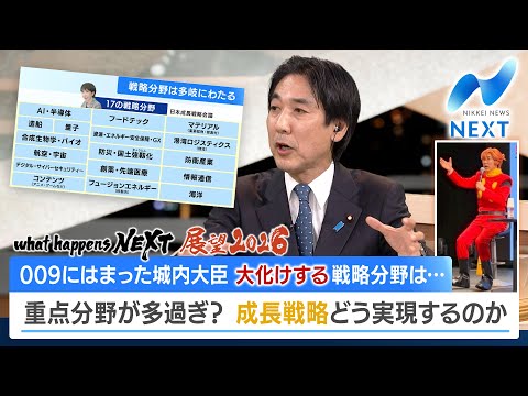 what happens NEXT 展望2026 009にはまった城内大臣 大化けする戦略分野は… 重点分野が多過ぎ？… サムネイル