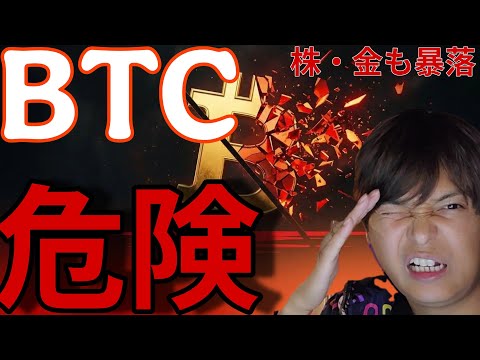 ビットコインも危険！！株&ゴールド暴落でBTCも5万ドル台4万ドル台へ？爆上げ中の仮想通貨もある！
