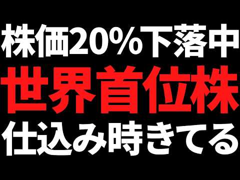 あの超有名な世界トップ株がまさかの20％急落中！仕込み時きてます サムネイル