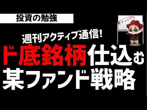 【週刊アクティブ】ド底銘柄を仕込む某ファンド戦略！ズボラ株投資 サムネイル